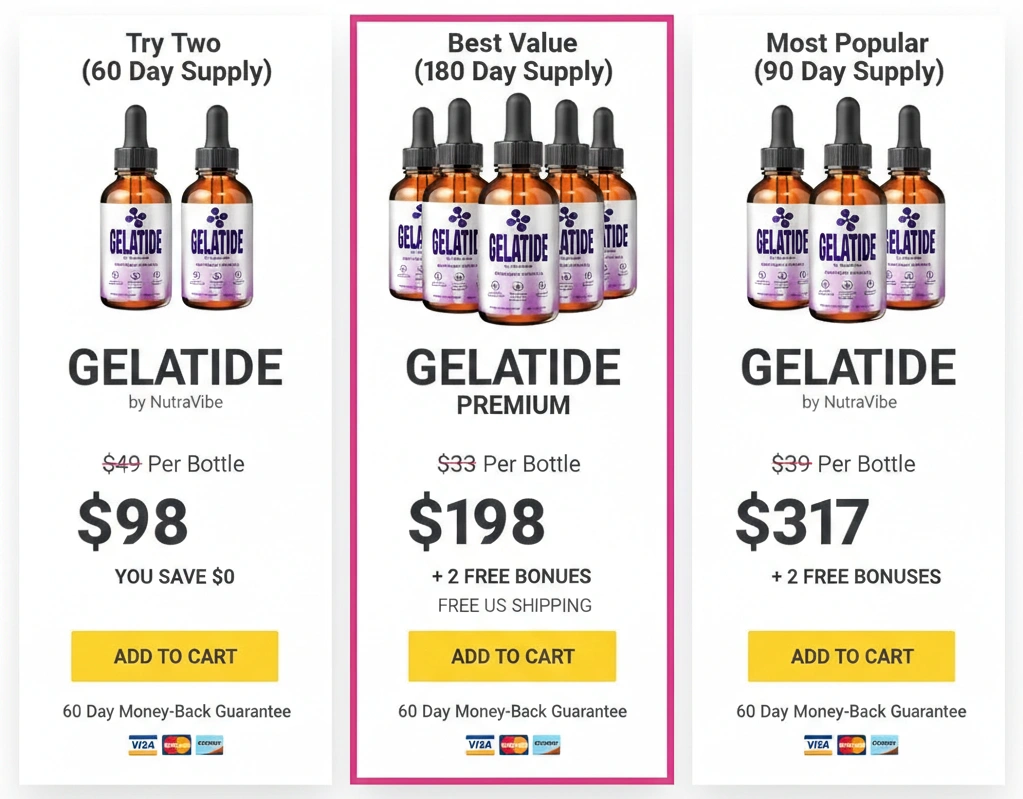 Gelatide   natural blood sugar support pricing banner